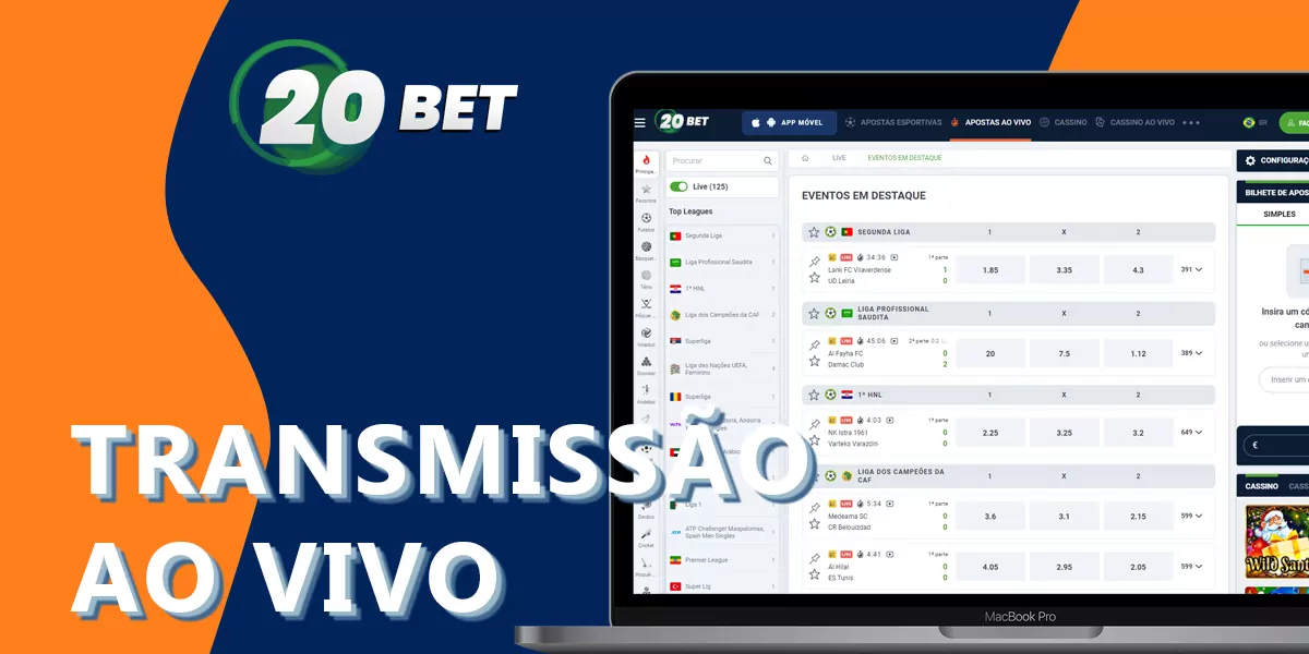 Jogos disponíveis na secção de casino online do 20Bet Brasil